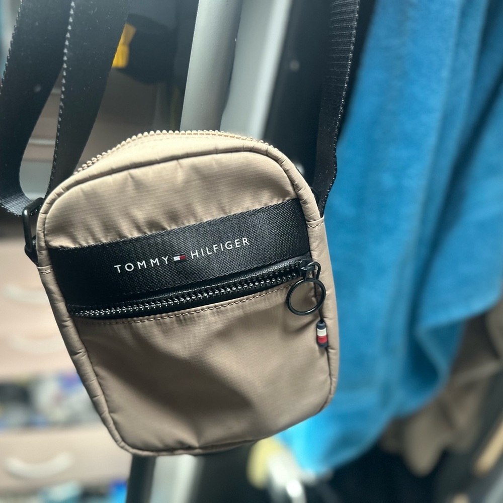 Tommy Hilfiger Tan and Black Belt Bag